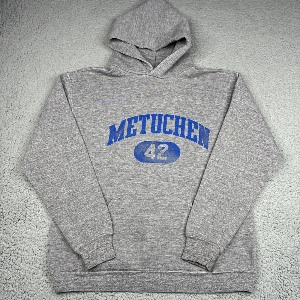 Vintage Russell Athletic Metuchen 42 Hoodie Adult L Fits S/M Gray USA Made
